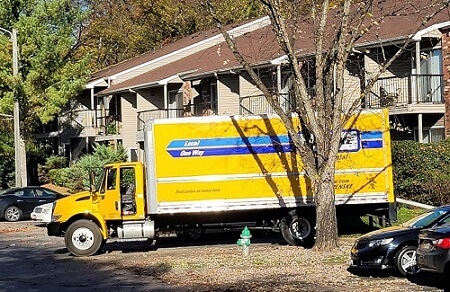 Parked Penske truck