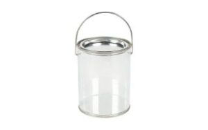 Clear paint can container