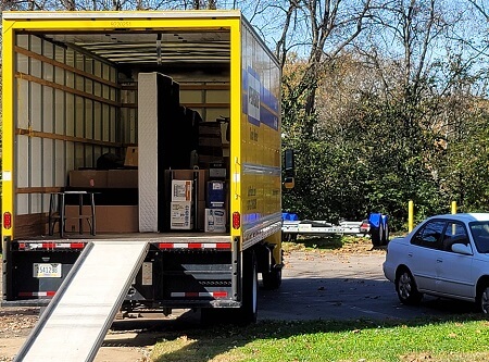 Loaded Penske truck